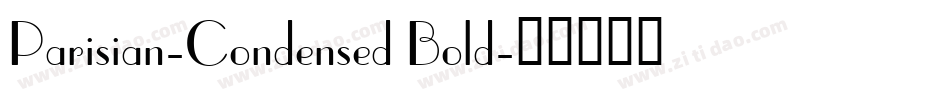 Parisian-Condensed Bold字体转换
